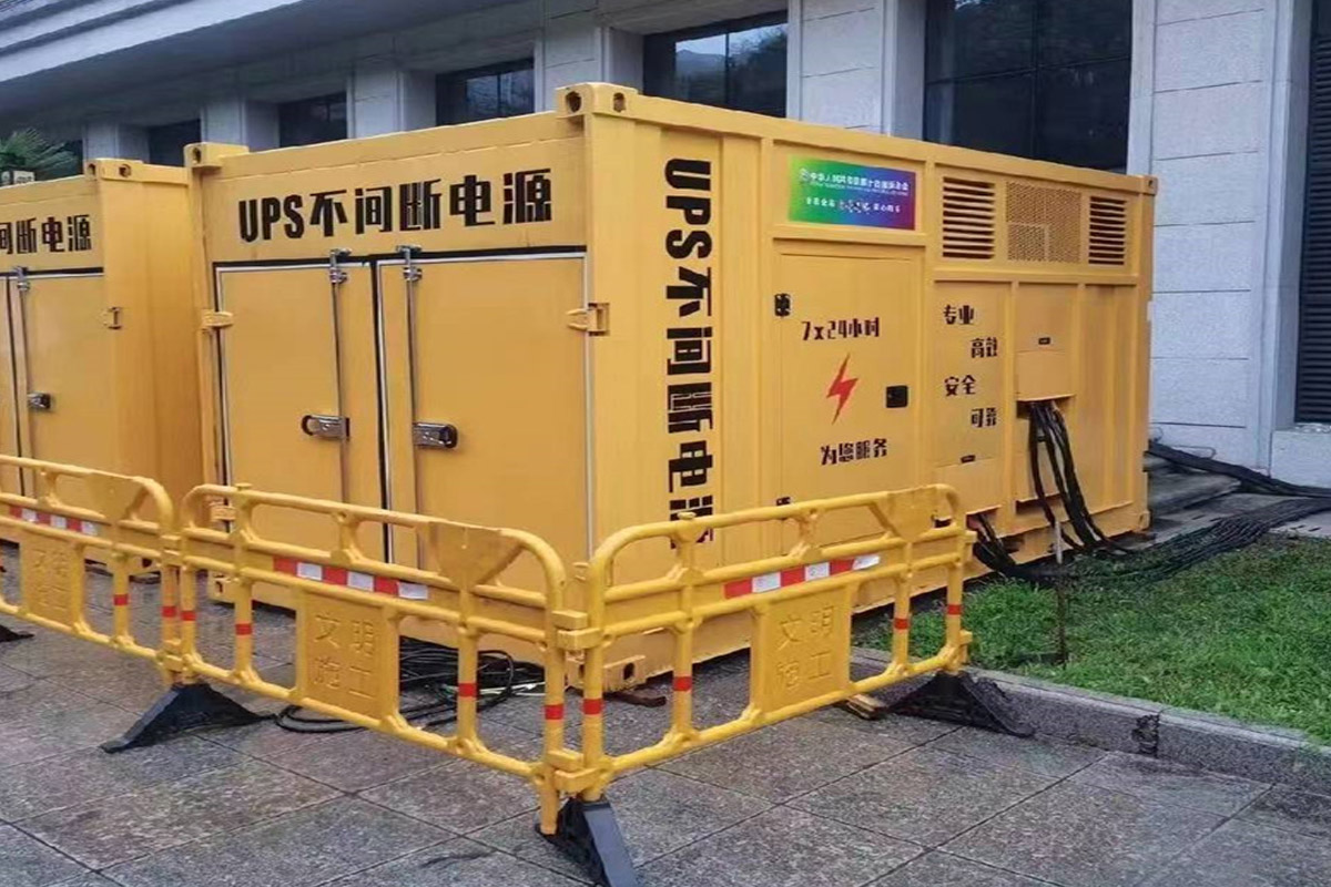 诸暨发电机租赁施工现场