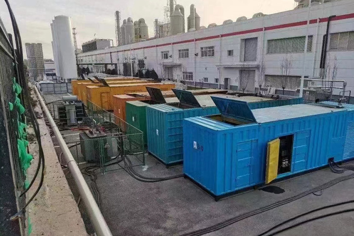 诸暨发电机租赁施工现场